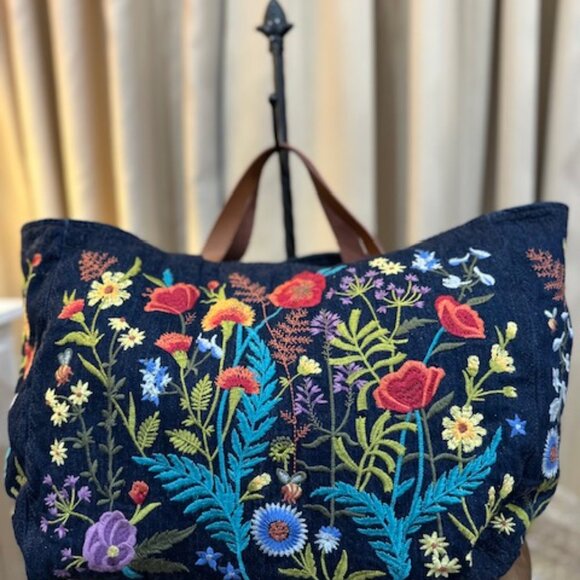 Johnny Was Denim bag in EXCELLENT condition - Picture 4 of 5